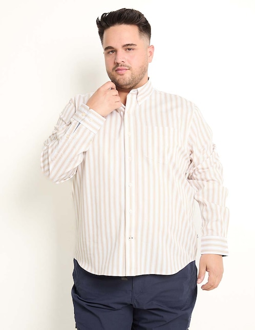 Camisa casual manga larga para hombre