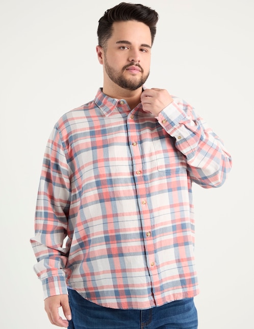 Camisa casual manga larga para hombre 1