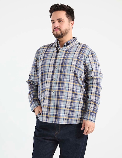 Camisa casual manga larga para hombre 1