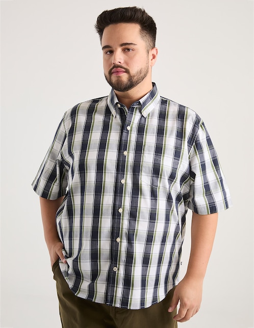 Camisa casual de algodón manga corta para hombre 1