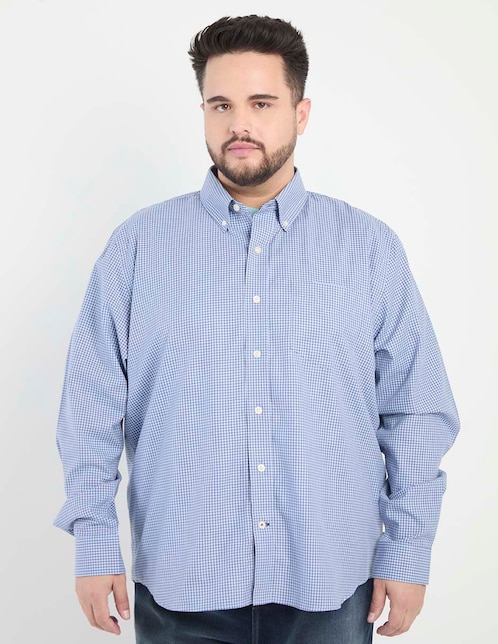 Camisa casual de algodón manga larga para hombre 1