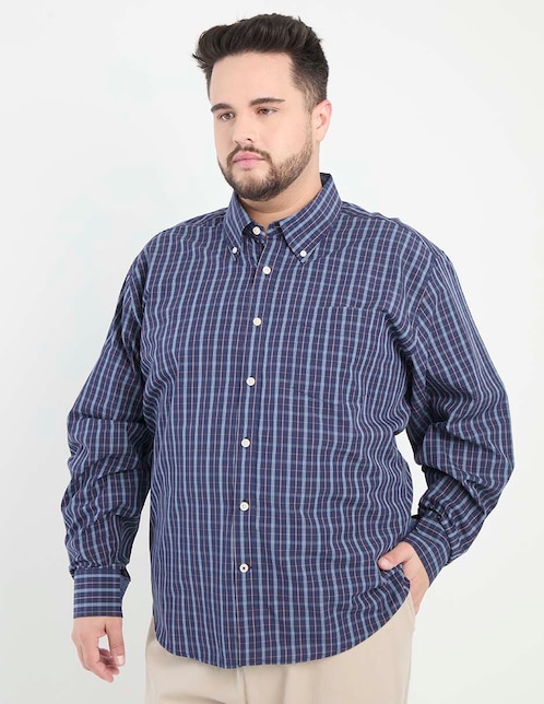 Camisa casual manga larga para hombre 1