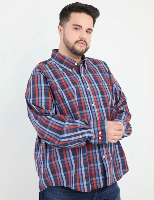 Camisa casual de algodón manga larga para hombre 1