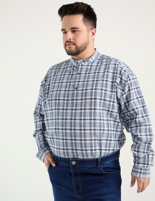 Camisa casual de algodón manga larga para hombre 1