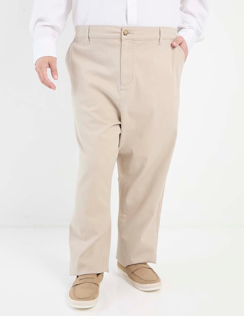 Pantalón business casual chino recto Weekend Plus de algodón para hombre
