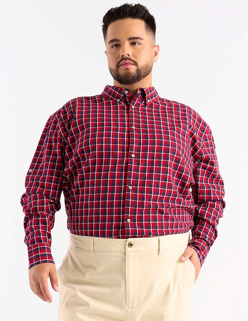 Camisa casual Weekend Plus manga larga para hombre