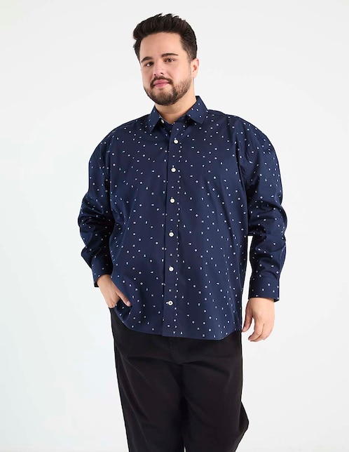 Camisa casual manga larga para hombre 1