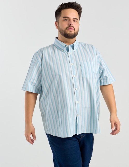 Camisa casual manga al codo para hombre 1