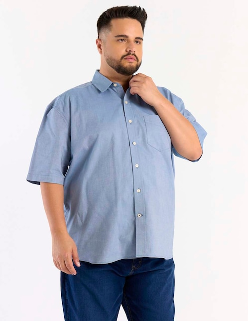 Camisa casual manga al codo para hombre 1