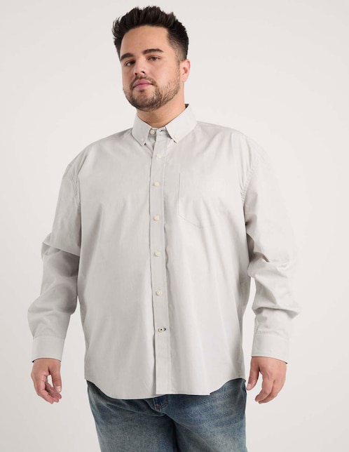 Camisa casual manga larga para hombre 1