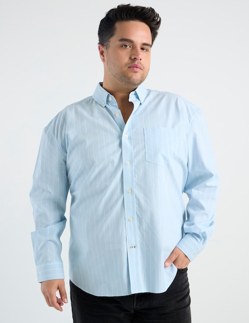 Camisa casual manga larga para hombre 1