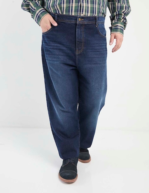 Jeans relaxed straight Weekend Plus lavado obscuro para hombre