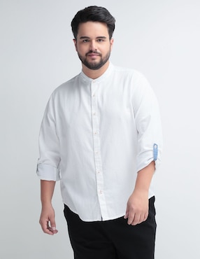 Camisa Casual Weekend Plus Manga Larga Para Hombre