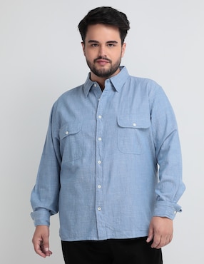 Camisa Casual Weekend Plus De Algodón Manga Larga Para Hombre