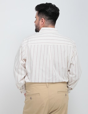 Camisa casual Weekend Plus de algodón manga larga para hombre