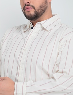 Camisa casual Weekend Plus de algodón manga larga para hombre