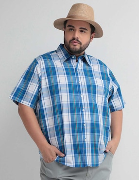 Camisa Casual Weekend Plus Manga Corta Para Hombre