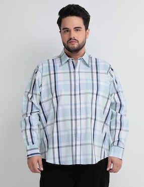 Camisa Casual Weekend Plus De Algodón Manga Larga Para Hombre