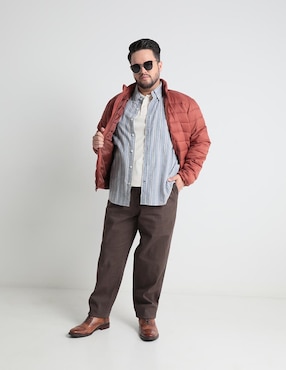 Camisa casual Weekend Plus de algodón manga larga para hombre