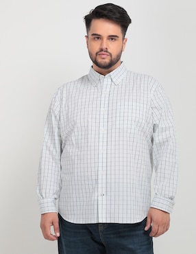 Camisa Casual Weekend Plus De Algodón Manga Larga Para Hombre