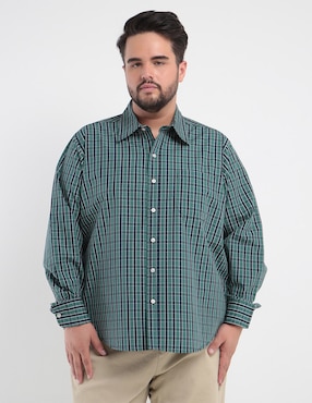 Camisa Casual Weekend Plus De Algodón Manga Larga Para Hombre