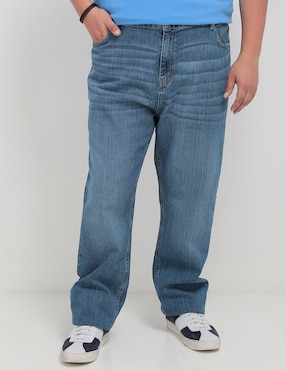 Jeans Straight Weekend Plus Lavado Desgastado Para Hombre