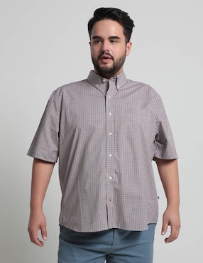 Camisa Casual Weekend Plus De Algodón Manga Corta Para Hombre