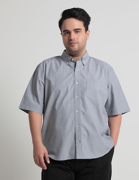 Camisa Casual Weekend Plus De Algodón Manga Corta Para Hombre