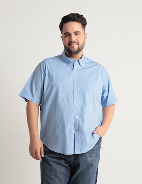 Camisa Casual Weekend Plus De Algodón Manga Corta Para Hombre