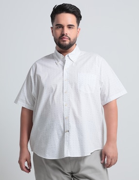 Camisa Casual Weekend Plus De Algodón Manga Corta Para Hombre