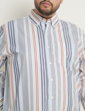Camisa casual Weekend Plus de algodón manga larga para hombre