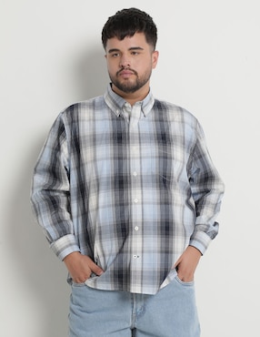 Camisa Casual Weekend Plus De Algodón Manga Larga Para Hombre