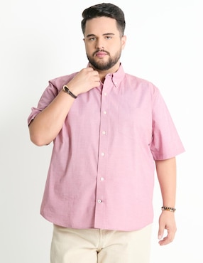 Camisa Casual Weekend Plus De Algodón Manga Corta Para Hombre