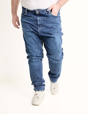 Jeans Straight Weekend Plus Lavado Medio Para Hombre