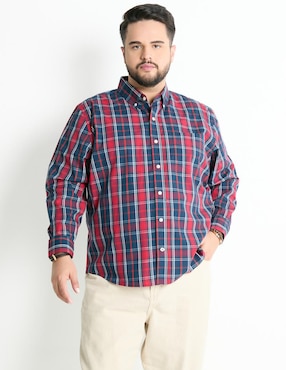 Camisa Casual Weekend Plus De Algodón Manga Larga Para Hombre