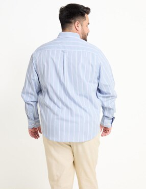 Camisa casual Weekend Plus de algodón manga larga para hombre