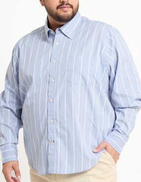 Camisa casual Weekend Plus de algodón manga larga para hombre