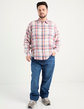 Camisa casual Weekend Plus manga larga para hombre