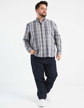 Camisa casual Weekend Plus manga larga para hombre
