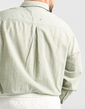 Camisa casual Weekend Plus de algodón manga larga para hombre