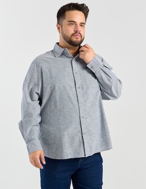 Camisa casual Weekend Plus manga larga para hombre