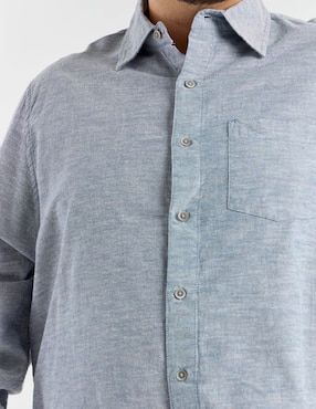Camisa casual Weekend Plus manga larga para hombre