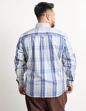 Camisa casual Weekend Plus de algodón manga larga para hombre