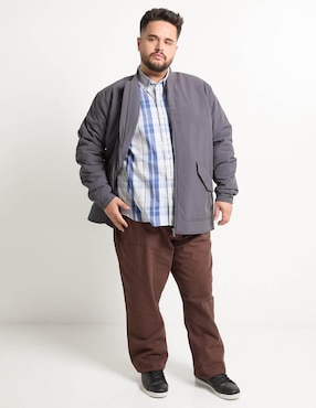 Camisa casual Weekend Plus de algodón manga larga para hombre