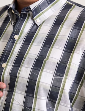 Camisa casual Weekend Plus de algodón manga corta para hombre