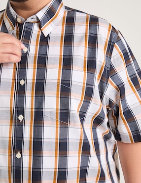 Camisa casual Weekend Plus de algodón manga corta para hombre