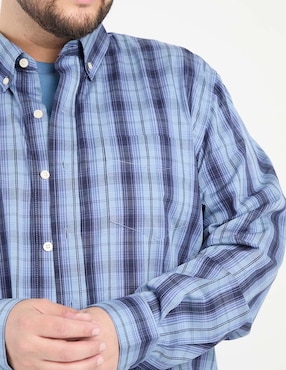 Camisa casual Weekend Plus de algodón manga larga para hombre