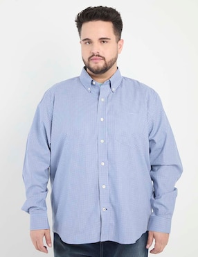 Camisa casual Weekend Plus de algodón manga larga para hombre