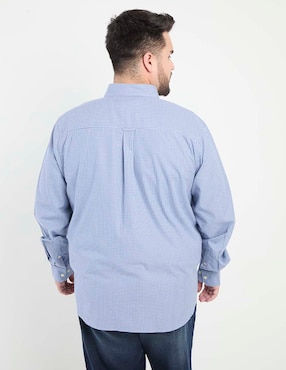 Camisa casual Weekend Plus de algodón manga larga para hombre