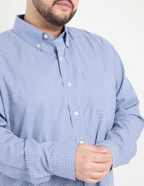 Camisa casual Weekend Plus de algodón manga larga para hombre